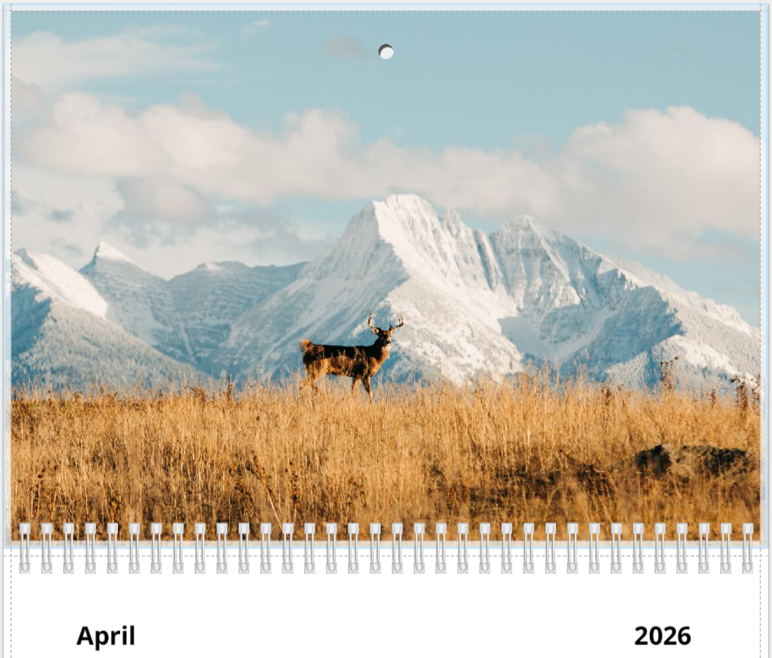 2026 Mountain/Wildlife Wall Calendar