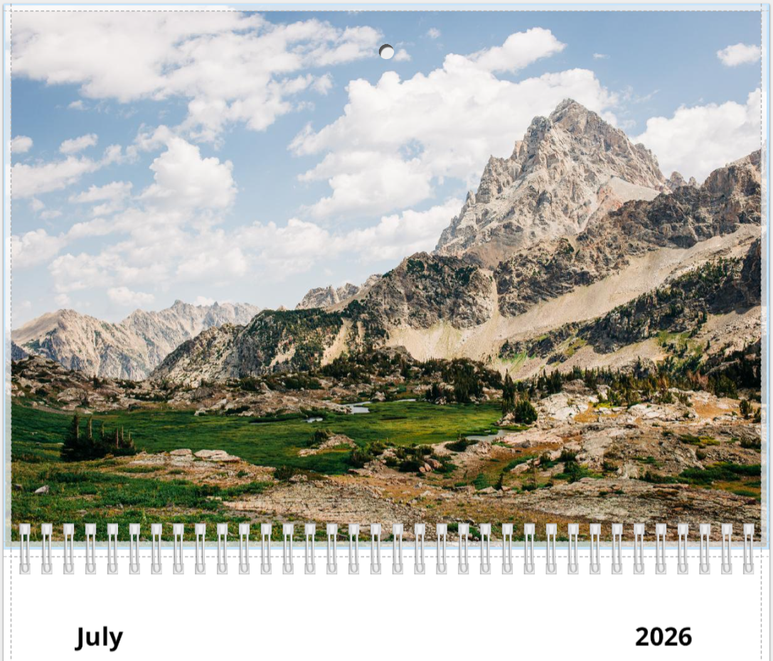 2026 Mountain/Wildlife Wall Calendar